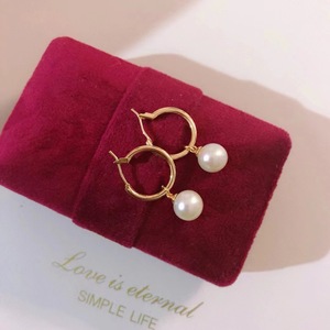 Boucles d'oreilles pendantes tendance en perles naturelles de 11-12 mm, sans défaut apparent, avec diamant en T de précision 925, pour diffusion en direct – Vente en gros - Product Image 3