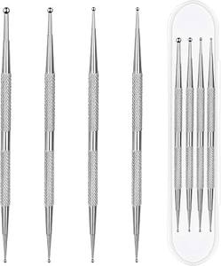 ชุดอุปกรณ์ตกแต่งเล็บสแตนเลส 4 ชิ้น แบบสองหัว สำหรับตกแต่งเล็บด้วยเพชร - Product Image 1