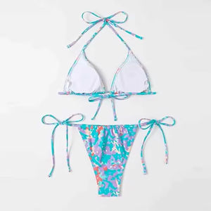 Bikini de Dos Piezas de Alta Calidad Hecho en Pakistán, con Logotipo Frontal, Cintura Alta, Transpirable, para Mujer - Product Image 4