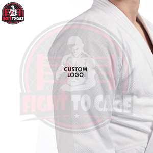 Traje de Judo de la Mejor Calidad, 100% Algodón, Transpirable, Elástico, Ligero, con Logotipo Frontal, Corte Automatizado, Unisex, para Adultos, Ropa de Artes Marciales - Product Image 4