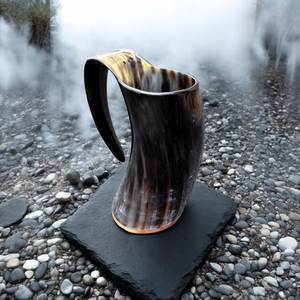 Tazas de Cuerno Hechas a Mano Estilo Americano, Tazas de Cuerno Vikingas Naturales para Beber, Regalos para Fiestas para Fanáticos de Juego de Tronos, Ágata - Product Image 6