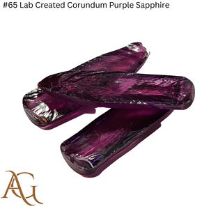 # 65 boules de saphir violet en corindon créé en laboratoire, synthétiques, de fusion par flamme, gemmes simulées pour la taille lapidaire - Product Image 1