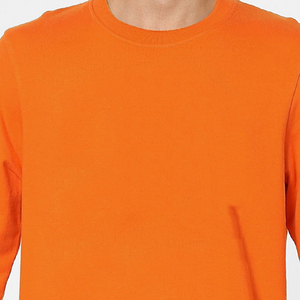 เสื้อสเวตเชิ้ตคอกลมแขนยาวผู้ชาย สีพื้น ผ้าฝ้าย 100% น้ำหนักปานกลาง ทรงปกติ สไตล์ฤดูใบไม้ร่วง - Product Image 4