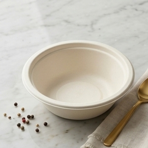 8 OZ Bagasse Soup Bowl Compostable Disposable Sugarcane Fiber Food <b>Container</b> for Restaurants Catering <b>Takeaway</b> Cake - Product Image 1
