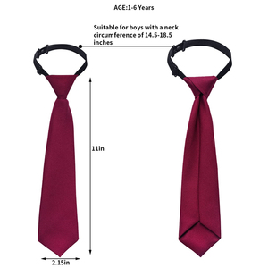 Cravate pré-nouée réglable pour garçons, accessoire d'uniforme scolaire, mariage, remise de diplôme, sangle de cou - Product Image 1