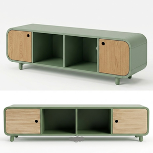 Selling Solid Wood TV <b>Stands</b> With 2 Drawers, Modern Minimalist And Stylish Design - Product Image 2