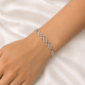Pulsera de Eslabones con Corazón de Plata de Ley 925 para Mujer, Joyería Elegante de Amor, Regalo Personalizado OEM ODM - Product Image 3
