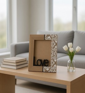 Brown Lightweight Rustic Mango Wood Photo <b>Frame</b> with Glass Front for Tabletop or <b>Wall</b> Hanging Home Office Display - Product Image 5