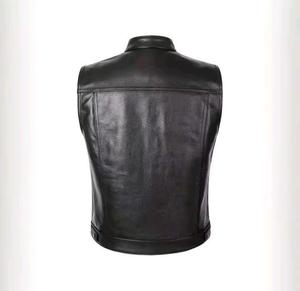Veste de moto en cuir sur mesure de haute qualité pour hommes, coupe classique et durable - Product Image 2