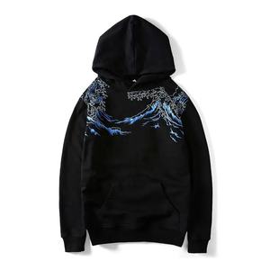 Sudaderas con capucha ligeras de algodón 100% para hombre, cómodas, de talla grande, impresión Digital personalizada, personalización OEM para invierno, teñido liso - Product Image 2