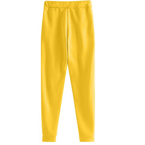 กางเกงวอร์มขายาวสีเหลืองสำหรับผู้ชาย ผ้าโพลีเอสเตอร์/คอตตอน ระบายอากาศได้ดี สไตล์สตรีทแวร์ ไซส์พลัส เอวยางยืด ทรงปกติ สำหรับฤดูใบไม้ร่วง - Product Image 1