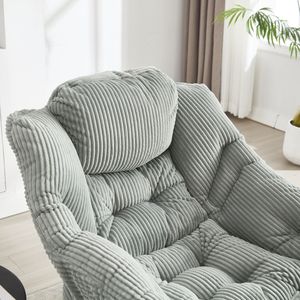 Sillón Moderno Tapizado con Reposabrazos, Sillón Relajante y Otomana, Chaise Longue Moderna para Lectura y Descanso - Product Image 4