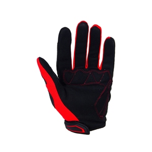 Gants de course à doigts entiers noirs avec surpiqûres rouges, protection respirante de la paume, fermeture auto-agrippante pour la conduite et l'utilisation en extérieur - Product Image 6