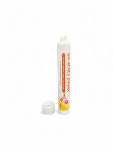 Tube en plastique PE de diamètre 19, 22, 25 mm pour l'emballage de cosmétiques, gels anti-acné pour soins de la peau, avec bouchon à vis blanc brillant - Product Image 1