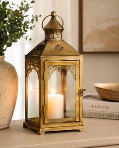 Attractive Iron Lantern For Living Room Dining Table Decorative <b>Candle</b> <b>Holder</b> Premium Home Decoration And Festive Celebrations - Product Image 5