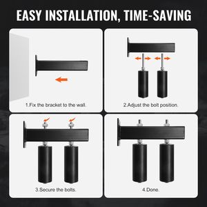 Kit per Cancello Scorrevole a 6 Pezzi, Resistente, Nero, con Staffa a T Universale Regolabile e Rulli per Porte e Finestre - Product Image 6