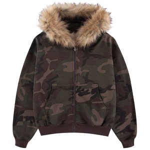 Sweat à capuche zippé 100 % coton pour homme, style rétro américain, nouvelle collection automne-hiver, 400g, veste tendance rétro streetwear - Product Image 1