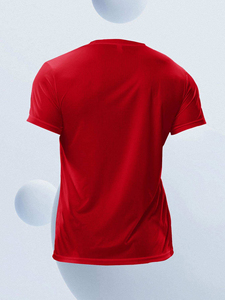 เสื้อยืดออกกำลังกายผู้ชายแฟชั่นสตรีท โพลีเอสเตอร์ผสมอีลาสเทน แห้งเร็ว ระบายอากาศดี  ลายเรียบ ผ้าถัก - Product Image 6