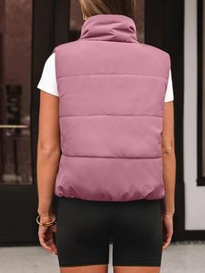 Gilet matelassé léger et isolant pour femme, fabricant OEM, logo personnalisé, veste sans manches matelassée pour femme, vente en gros - Product Image 2