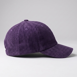 Corduroy Blank Solid <b>Purple</b> Corduroy Six Panel Unstructured Curved Brim Dad <b>Hat</b> Baseball Cap Retro Winter Streetwear B2B Bulk - Product Image 4
