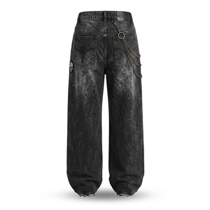 Pantalones Vaqueros Cargo de Cintura Alta, Ligeros, Desgastados, Rotos, de Corte Holgado, Color Sólido, Estilo Casual de Verano - Product Image 2