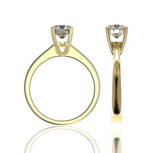 Wholesale Women's Luxury 18K Solid Gold Diamond <b>Rings</b> 5.4mm Everyday Wear Glosbe & Co Stunning Brilliant-cut for Certified - Product Image 1