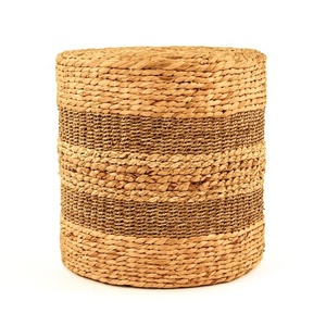 Tabouret rond en jonc de mer naturel, élégant, tendance, mobilier de maison de style moderne, fait à la main, au vietnam, - Product Image 6