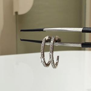 Pendientes de Aro de Oro de 14K con Diamante Cultivado en Laboratorio, Diamante Redondo Decorativo, Joyería Fina Minimalista, Elegante Regalo para Mujer - Product Image 1