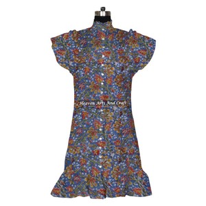 Tunique Kurti en coton imprimée à la main / Vêtements ethniques / Vêtements d'Inde et du Pakistan / Tunique ethnique respirante - Product Image 1