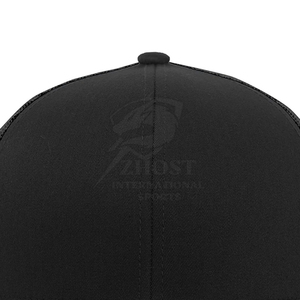 Casquette Trucker Noire à Visière Plate, Dos en Maille Respirante, Réglable, 6 Panneaux, Décontractée, pour l'Extérieur, avec Impression en Relief et Impression Numérique - Product Image 4