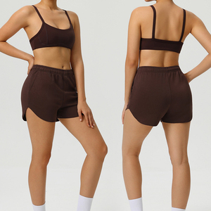Conjunto Deportivo para Mujer, Shorts de Cintura Alta y Sujetador Deportivo, Ropa Ligera para Ejercicio, Yoga, Fitness y Entrenamiento Diario - Product Image 1