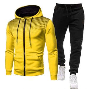 Ensemble de survêtements personnalisés avec logo en relief 3D, ensemble de survêtements pour hommes, vêtements de sport pour la salle de sport, jogging - Product Image 1