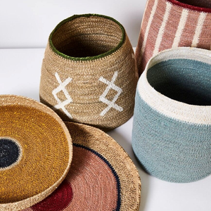 Cesta de Mimbre Artesanal Premium, Tejida a Mano, Ecológica, Redonda, para Decoración del Hogar, Cubierta para Macetas y Multiusos - Product Image 5
