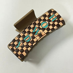 Accesorios para el Cabello de Alta Calidad a Bajo Precio, Pinza de Pelo de Acetato con Diseño Nuevo, Logotipo Personalizado, Hecha a Mano en Cuero, para el Cuidado del Cabello Femenino - Product Image 5