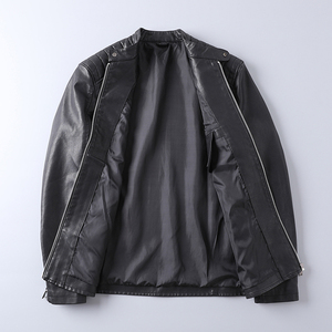 Apparel Cloth Professional Manufacturer Made <b>Winter</b> Warm Men's High Street Vintage Leather Biker <b>Jacket</b> <b>Waterproof</b> Windproof - Product Image 4