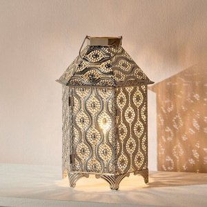 Christmas Metal and Glass Handmade Designer Gold Hanging and Tabletop Moroccan <b>Lanterns</b> with <b>Mini</b> <b>Lanterns</b> - Product Image 5