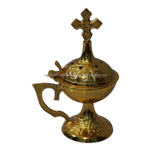 Quemador de Incienso de Latón Premium, Soporte Decorativo de Resina Grabada para el Hogar, Templo y Decoración Festiva - Product Image 1