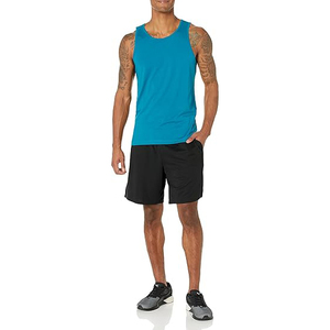 Camiseta deportiva sin mangas para hombre, transpirable, elástica, de algodón y spandex, para gimnasio. - Product Image 4