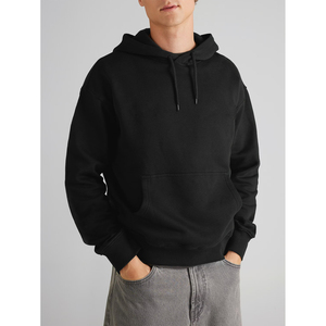 Sweat à capuche unisexe imprimé blanc en maille ample, 100 % coton doux molletonné, avec cordon de serrage réglable et poche kangourou, décontracté - Product Image 2
