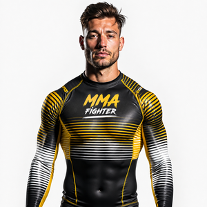 Fournisseur en gros OEM de Rash Guards MMA, vêtements de compression légers, durables, extensibles, sublimés, à manches courtes, pour BJJ Jiu Jitsu - Product Image 4