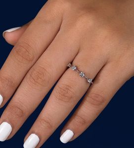Bague en diamant créé en laboratoire 0,43 CT VVS2 F, bague de fiançailles en diamant cultivé en laboratoire, or blanc, bijoux personnalisés en gros - Product Image 5