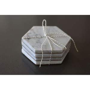 Posavasos de Mármol Natural Hechos a Mano, Ecológicos, Duraderos y Lavables, Accesorios para Bebidas - Product Image 1