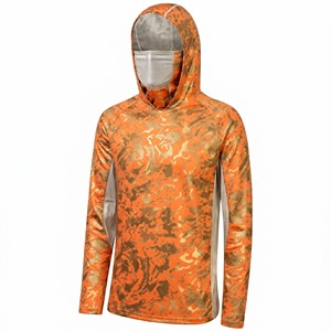 Custom Sublimed Printed 100% Polyester Long Sleeve Outdoor Waterproof Breathable UPF50 Plus Size Men's Quick Dry Fishing - Product Image 1