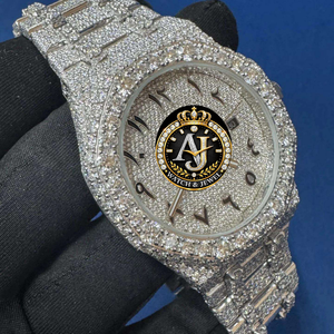 Reloj de Lujo AJ Watch & Jewel para Mujer, de Acero Inoxidable con Diamantes Moissanite, 41 mm, Cuadrado, Analógico, Movimiento de Cuarzo ETA, Cristal de Zafiro - Product Image 2