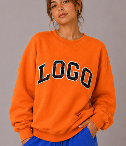 Sudadera de Cuello Alto Holgada para Mujer, de Alta Calidad, 100% Algodón Tejido, Manga Corta, Ecológica, para Invierno - Product Image 1
