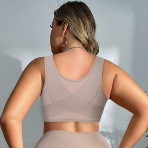 Sujetador Push-Up Negro Sólido con Cierre Frontal de Encaje para Mujer, Copa Tres Cuartos, Transpirable, Spandex/Nylon, Espalda en U, con Pedrería, Estilo Sexy - Product Image 6