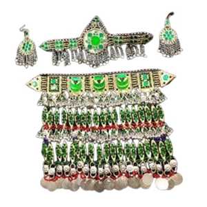 Vintage Style Afghan Kuchi Jewelry Handmade Necklace Earrings for Ladies Party Wedding Fashion - Product Image 1