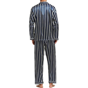 Ensemble de pyjama d'été pour homme, doux au toucher, à manches courtes, col rond, short à taille élastique, respirant et léger, pour la maison - Product Image 3