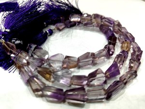 Perles d'amétrine naturelle de forme irrégulière, taillées au laser et polies - Product Image 2