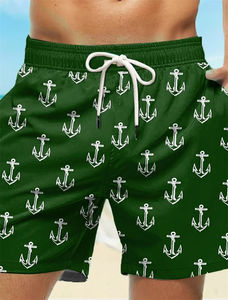 Shorts de baño modernos para hombre con estampado gráfico 3D, ropa de baño a la moda, transpirable, de secado rápido, para vacaciones en la playa, con bordado, a buen precio. - Product Image 2